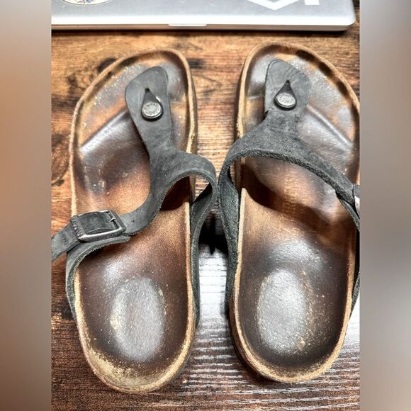 Birkenstock Gizeh black sandals size 37 (6.5US) - Picture 1 of 16